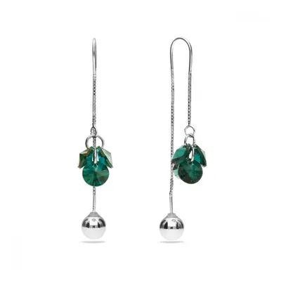 Náušnice zelené se Swarovski Elements Vinber KWKL6428EM Emerald