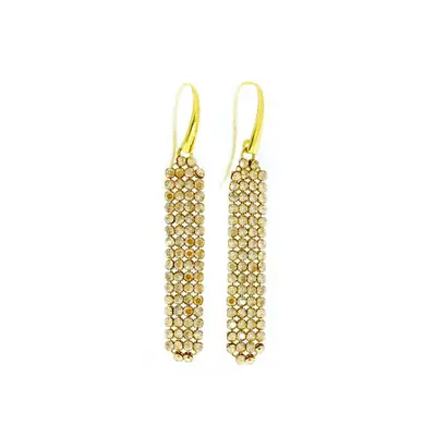 Naušnice se Swarovski Elements Classy KWMESH4GS Gold Shadow