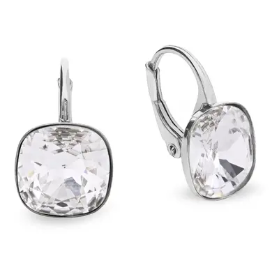 Náušnice se Swarovski Elements čtverec Barete KA447010C Krystal