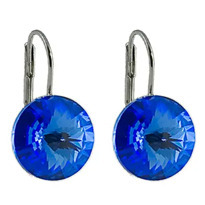 Náušnice tmavě modré Rivoli se Swarovski Elements Sapphire mm