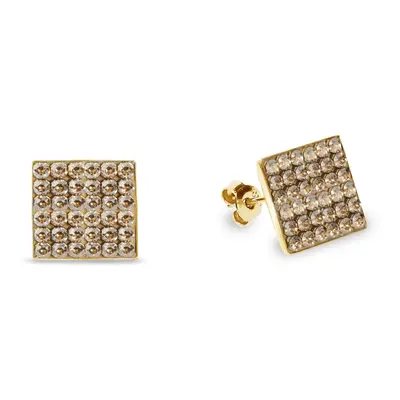 Náušnice zlaté se Swarovski Elements Kingdom Studs KGFM6GS Golden Shadow