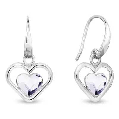 Náušnice čiré se Swarovski Elements Sweetheart KWM28086C Krystal