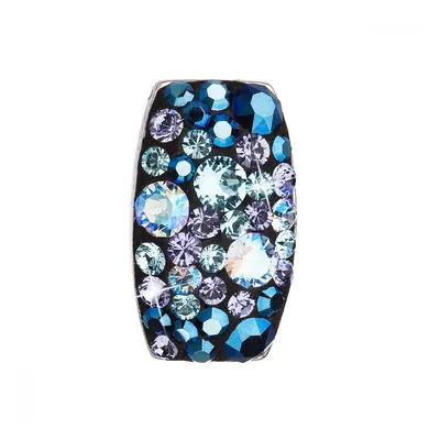 Stříbrný přívěsek s krystaly Swarovski modrý obdélník 34194.3 Blue Style