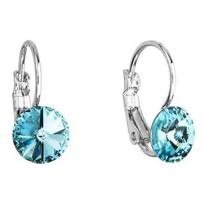 Náušnice Rivoli se Swarovski Elements tyrkysové Light Turquoise mm