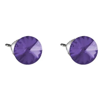 Náušnice fialové Rivoli se Swarovski Elements Tanzanite mm