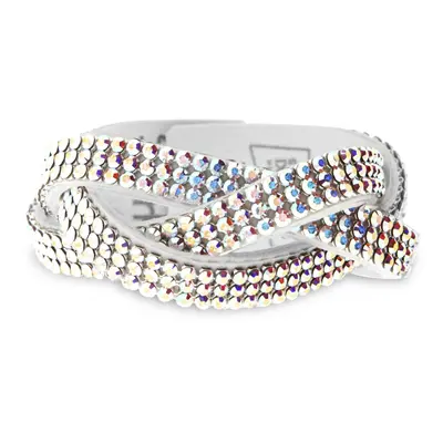 Náramek se Swarovski Elements krystaly bílý Braid BMESH9WAB AB