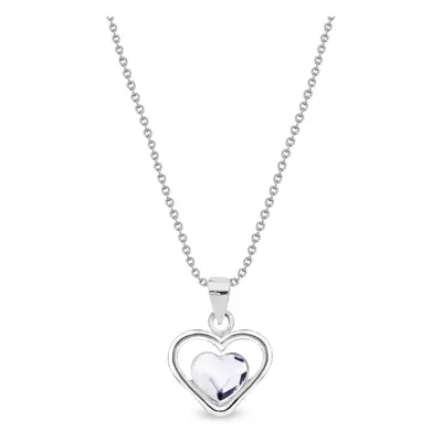 Náhrdelník čirý se Swarovski Elements Sweetheart NM28086C Krystal