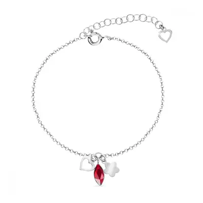 Náramek červený se Swarovski Elements Serenity BMIX2201SC Scarlet