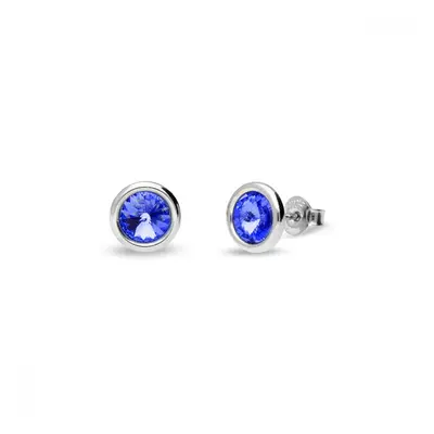 Náušnice modré se Swarovski Elements Tiny Bonbon Studs KR1122SS29S Sapphire mm