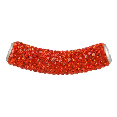 Přívěsek průvlek trubička se Swarovski Elements Padparadscha