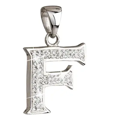 Přívěsek se Swarovski Elements písmeno F 34102.1 Krystal