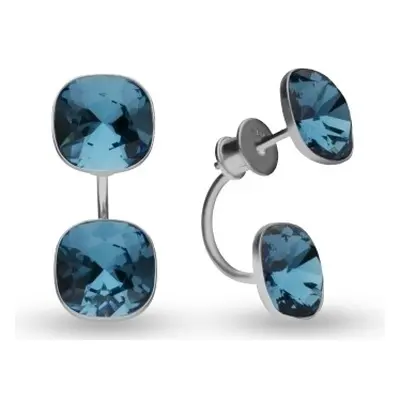 Náušnice Swarovski Elements tvaru čtverce Netta KF447010IN Indicolite