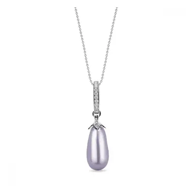 Náhrdelník se Swarovski Elements perla Lavender