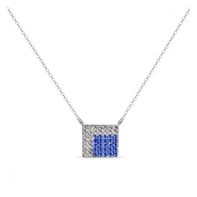 Náhrdelník modrý se Swarovski Elements Kingdom NNFM7CSA Sapphire