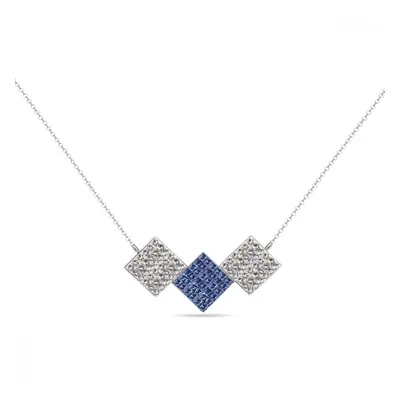 Náhrdelník modrý se Swarovski Elements Glitter NKFM3CSA Sapphire