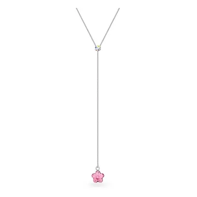 Náhrdelník se Swarovski Elements květinka AB + Light Rose