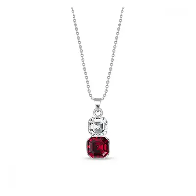 Náhrdelník červený se Swarovski Elements Imperial Duo NT44802CSC Scarlet