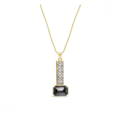 Náhrdelník šedý se Swarovski Elements Royal Wand NGFM2602CSN Silver Night