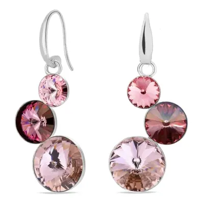 Náušnice se Swarovski Elements Lollipop KW11223R Rose