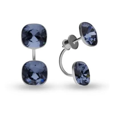 Náušnice Swarovski Elements tvaru čtverce Netta KF447010DB Denim Blue