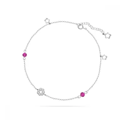 Řetízek na nohu růžový se Swarovski Elements Malo BA210113000F Fuchsia