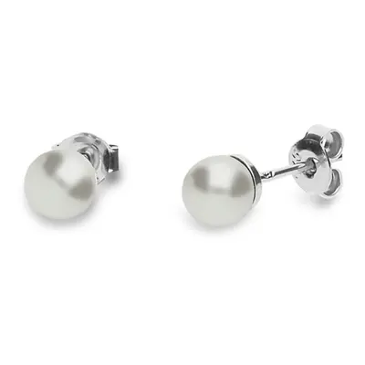 Náušnice se Swarovski Elements Classic Pearl K58186W White mm