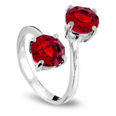 Prsten červený se Swarovski Elements Ronda PP10882SC Scarlet