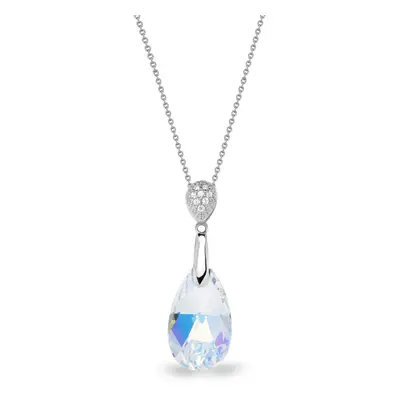 Stříbrný náhrdelník se Swarovski Elements měnivá kapka Dainty Drop N610616AB AB