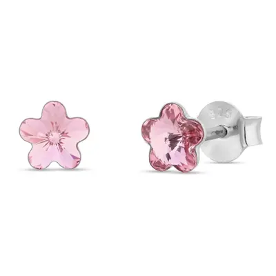 Náušnice se Swarovski Elements Flower Studs - small K47446LR Light Rose