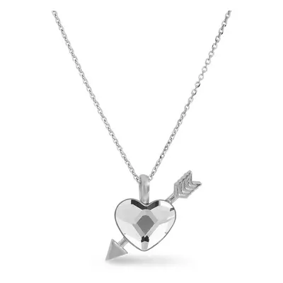 Náhrdelník čirý se Swarovski Elements srdce Heart NS2808C Krystal