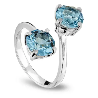 Prsten modrý se Swarovski Elements Ronda PP10882AQ Aquamarine