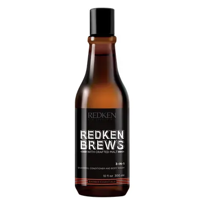 REDKEN BREWS 3 in 1 Shampoo, Conditioner and Body Wash 300ml