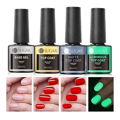 UR SUGAR No Wipe Base a Top Coat, 4x7,5ml