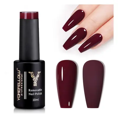 YOKE FELLOW Gel Nail Polish 10ml AB008 Red brown