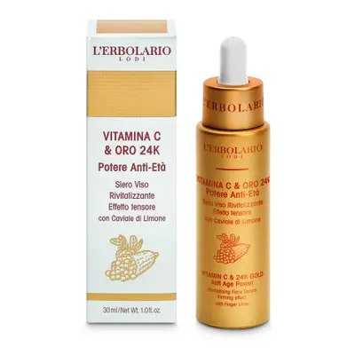 L'Erbolario Vitamina C & Oro 24K Gold Pleťové sérum 30ml