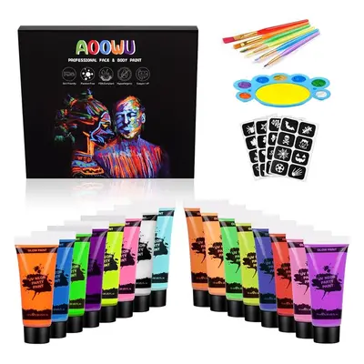 AOOWU UV Body Painting, 16 ks barevný dětský make-up