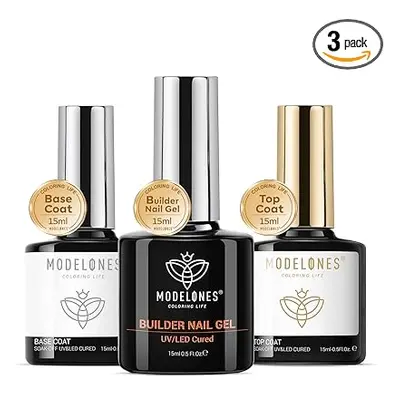 Modelones 7-in-1 Builder Gel a Base Coat, Top Coat 3x15ml