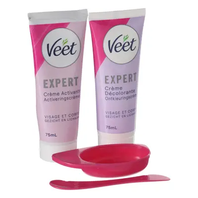 Veet Expert Zesvětlující krém na obličej a tělo Veet - 2 lahvičky po 75 ml Bez krabičky a príslu