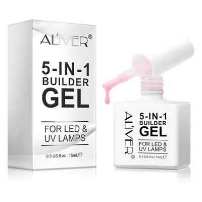 Aliver 5v1 gel na prodlužování nehtů 15 ml PINK