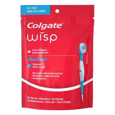 Colgate Wisp Max Fresh Peppermint Mini-Brushes, 24 ks