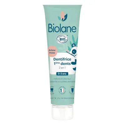 Biolane - Bio dětská zubní pasta 2v1 50 ml