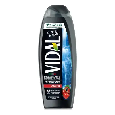 Vidal Energy & Sport sprchový gel, povzbuzující s ženšenem a guaranou, 250 ml