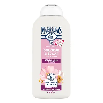 Šampon Le Petit Marseillais Mild & Shine Mandle a organické lněné semínko, 300 ml