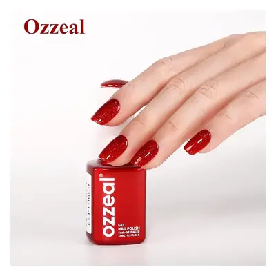 Ozzeal Red Glitter Gel Polish, 15ml