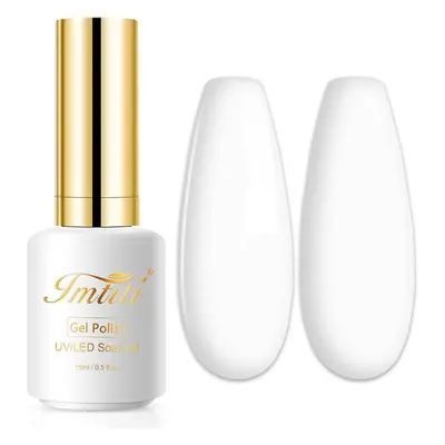 Imtiti Pure White UV gelový lak na nehty, 15 ml, mléčně bílý