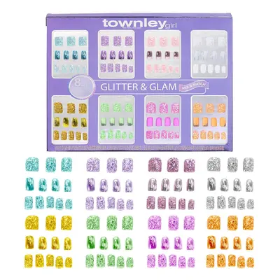 Townley Girl 96 PC Press-On Nails Set, Glitter and Glamour