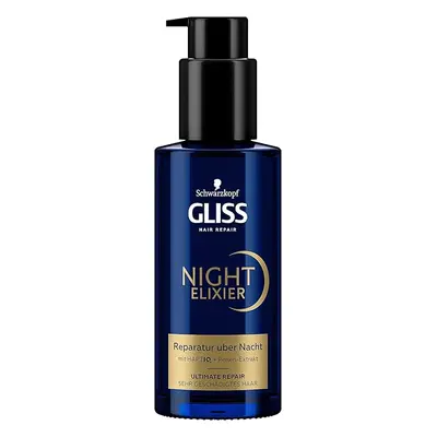 Schwarzkopf Gliss Night Elixir Ultimate Repair (100 ml) poškozená pumpička ale funkční