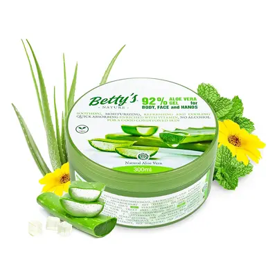 Bettys Nature Betty's Nature Vyživující tělový gel s 92% obsahem Aloe Vera, 300ml