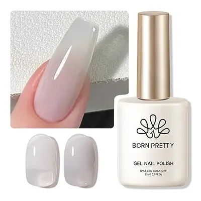 Born Pretty Jelly White gelový lak na nehty, 10ml