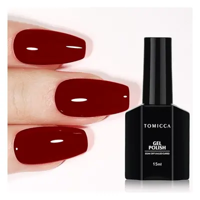 TOMICCA Gel Nail Polish Wine Red 18, 15 ml